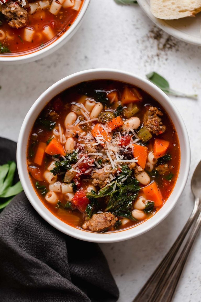 Best-Ever Hearty Minestrone Soup with Sausage | PWWB