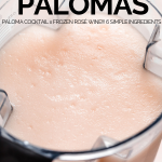 frosé paloma in glass with graphic text overlay for pinterest