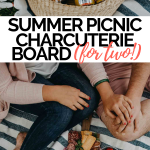 summer picnic charcuterie board graphic for pinterest with text overlay
