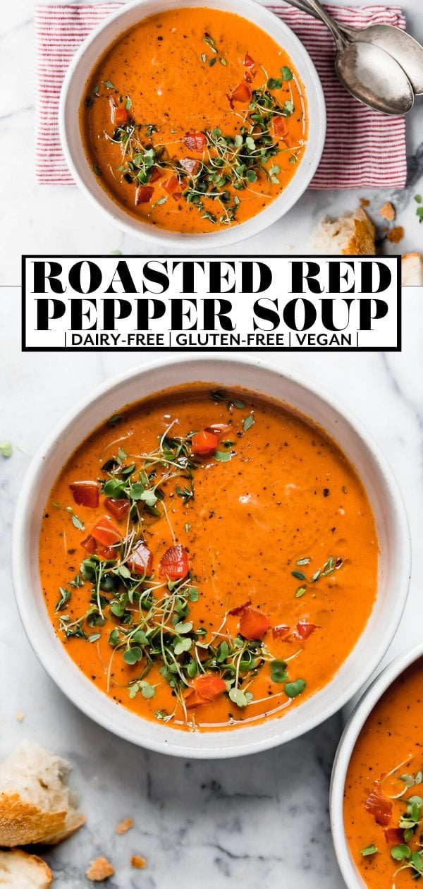 Creamy Roasted Red Pepper Soup | Plays Well With Butter