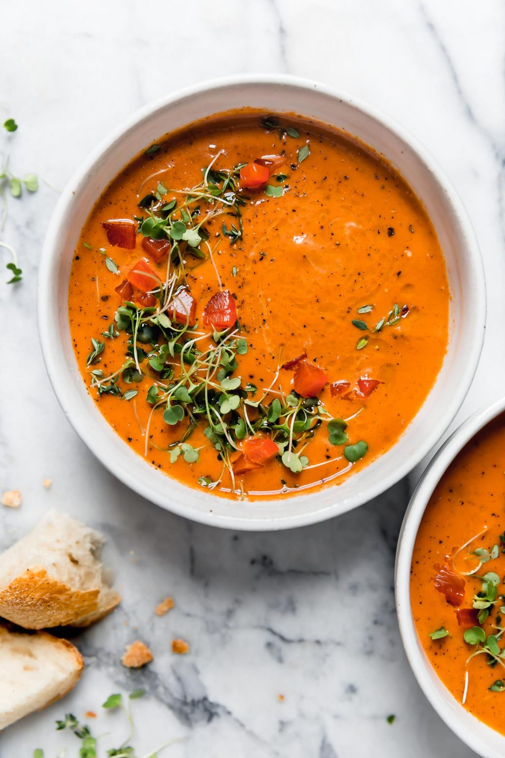 Creamy Roasted Red Pepper Soup {Vegan, Healthy}- Plays Well With Butter