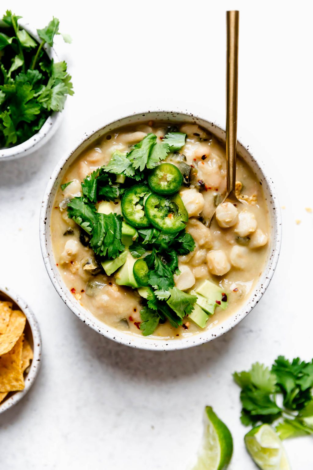 Vegan White Chili (with White Beans & Hominy) - Plays Well With Butter