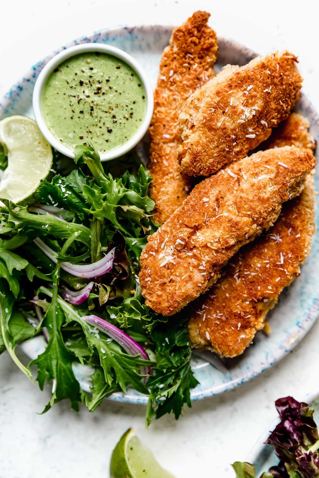 Crispy Coconut Chicken Tenders - Plays Well With Butter