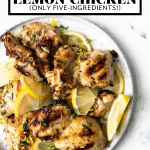 Grilled Lemon Chicken with graphic text overlay for Pinerest.