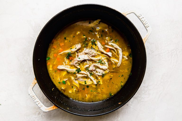 Slow Roasted Whole Chicken Soup Coziest & Easiest Homemade Soup!!