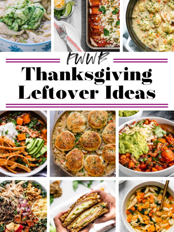 A photo compilation of Thanksgiving Leftover Ideas, with text "Thanksgiving Leftover Ideas" overlay