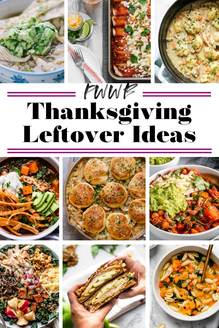 A photo compilation of Thanksgiving Leftover Ideas, with text "Thanksgiving Leftover Ideas" overlay