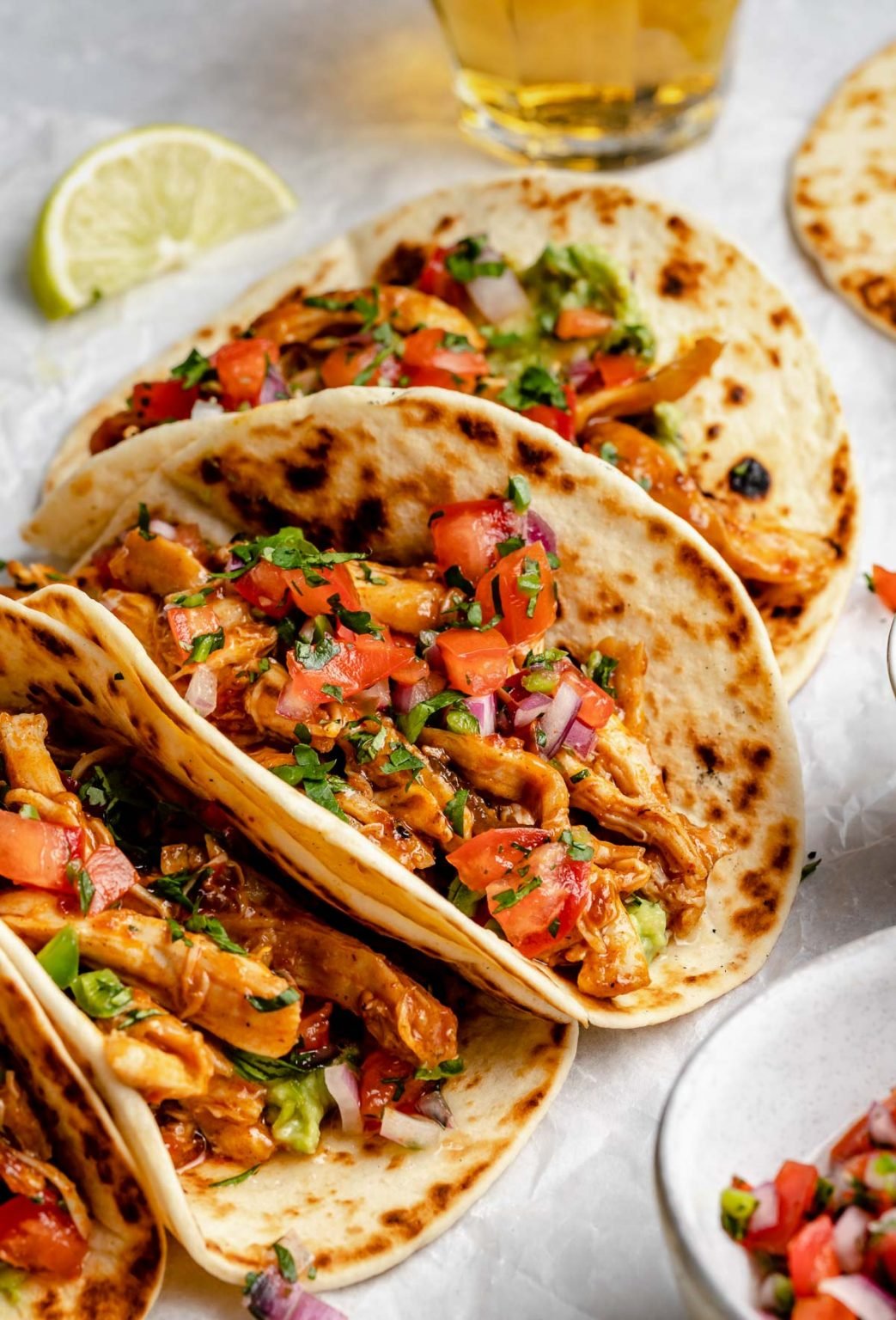 Honey Chipotle Chicken Tacos (Slow Cooker, Instant Pot friendly!) | PWWB