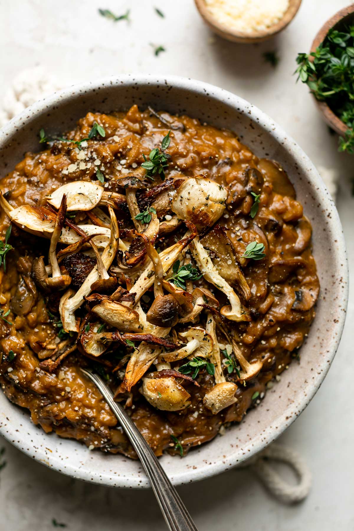 Creamy Porcini Mushroom Risotto Vegetarian Easily Vegan PWWB Creamy Porcini Mushroom Risotto Vegetarian Easily Vegan PWWB