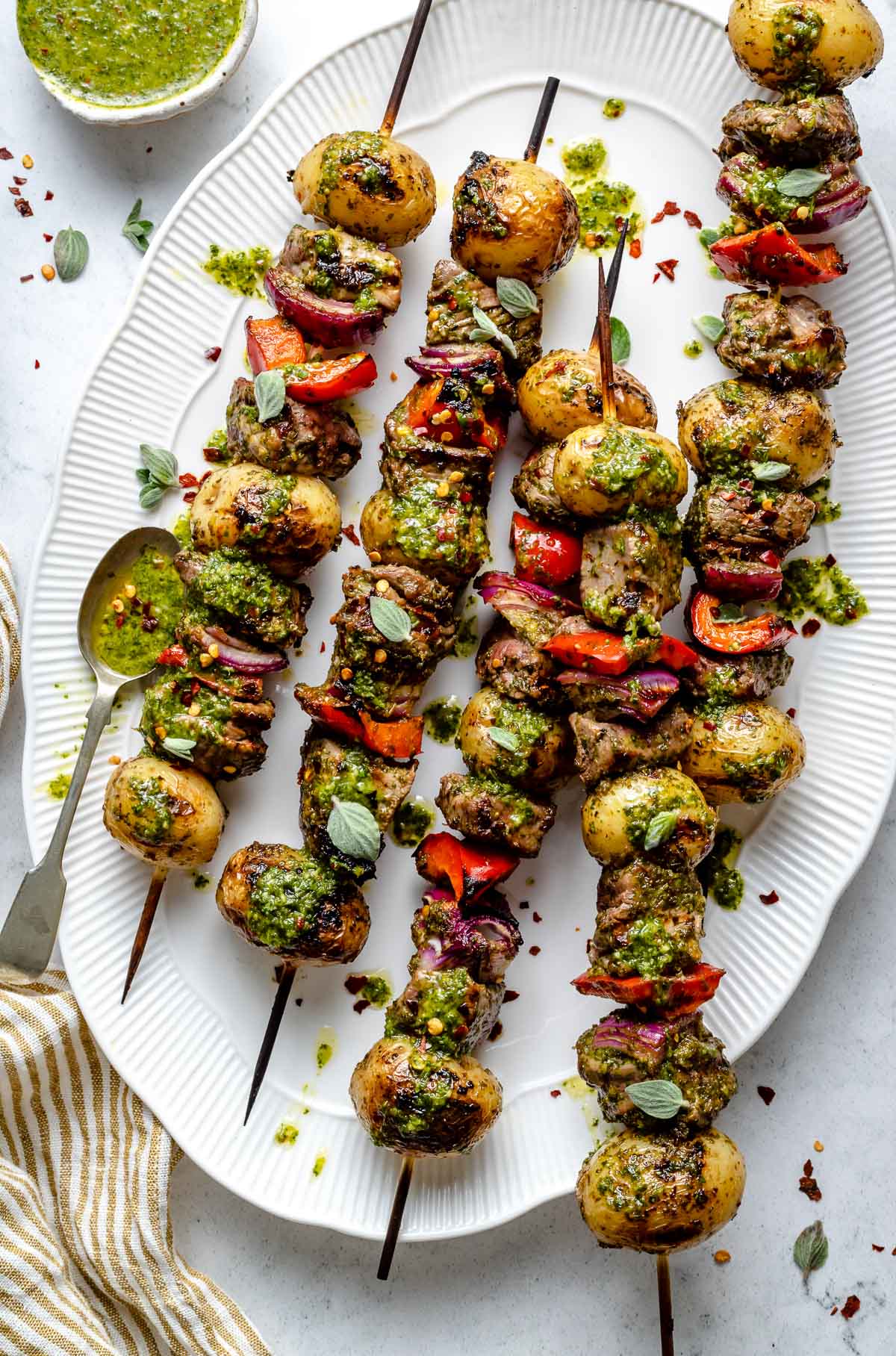 Grilled Chimichurri Steak Kabobs | Plays Well With Butter