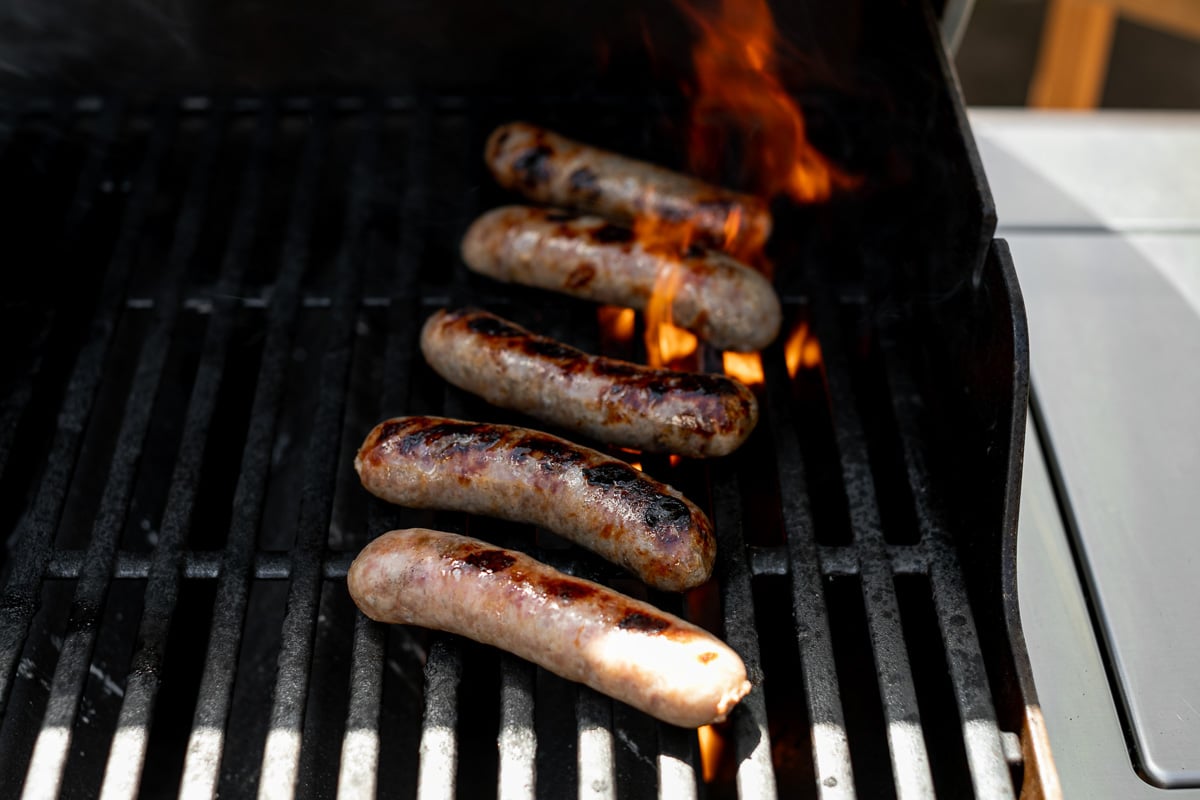 Grilled Wisconsin Beer Boiled Brats Recipe Story Plays Well With