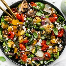 Chopped Grilled Vegetable Salad with Lemon Basil Vinaigrette-image