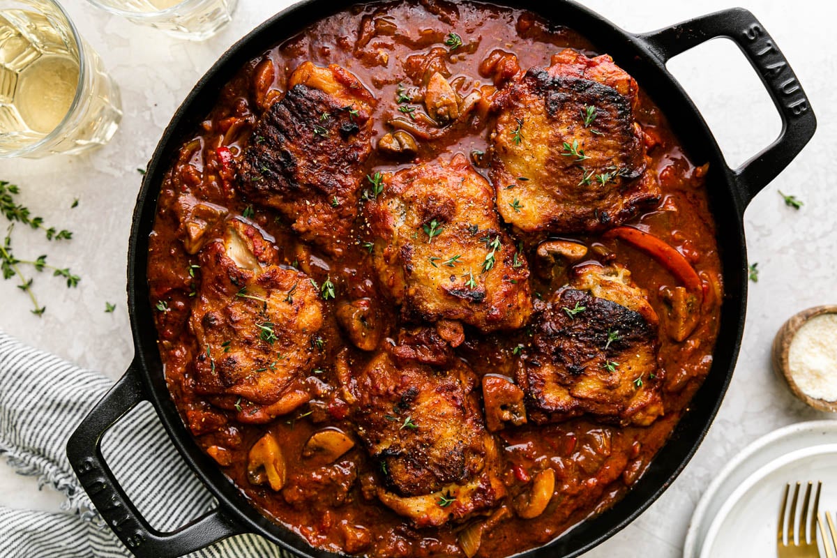 All-Time Favorite Chicken Cacciatore (Easy, One-Skillet Recipe) | PWWB