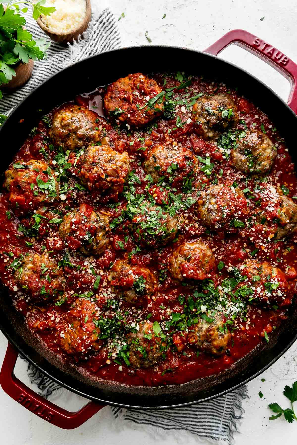 Best-Ever Meatballs Italian Ricotta Meatballs with Simple Tomato Sauce image