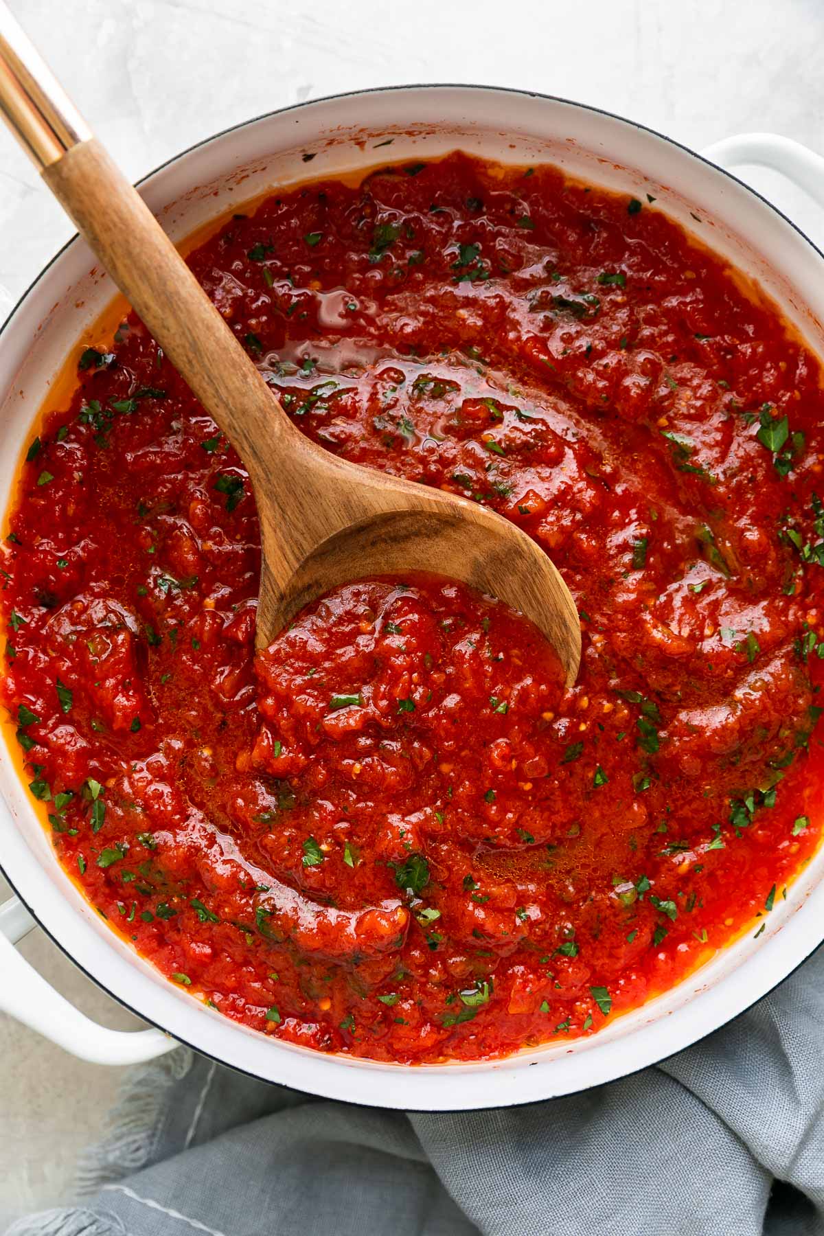 Quick & Simple San Marzano Tomato Sauce (5 Ingredients!) | PWWB