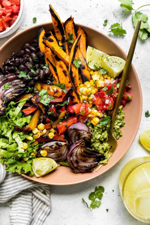 Veggie Burrito Bowls with Green Rice (Vegetarian, Vegan) PWWB
