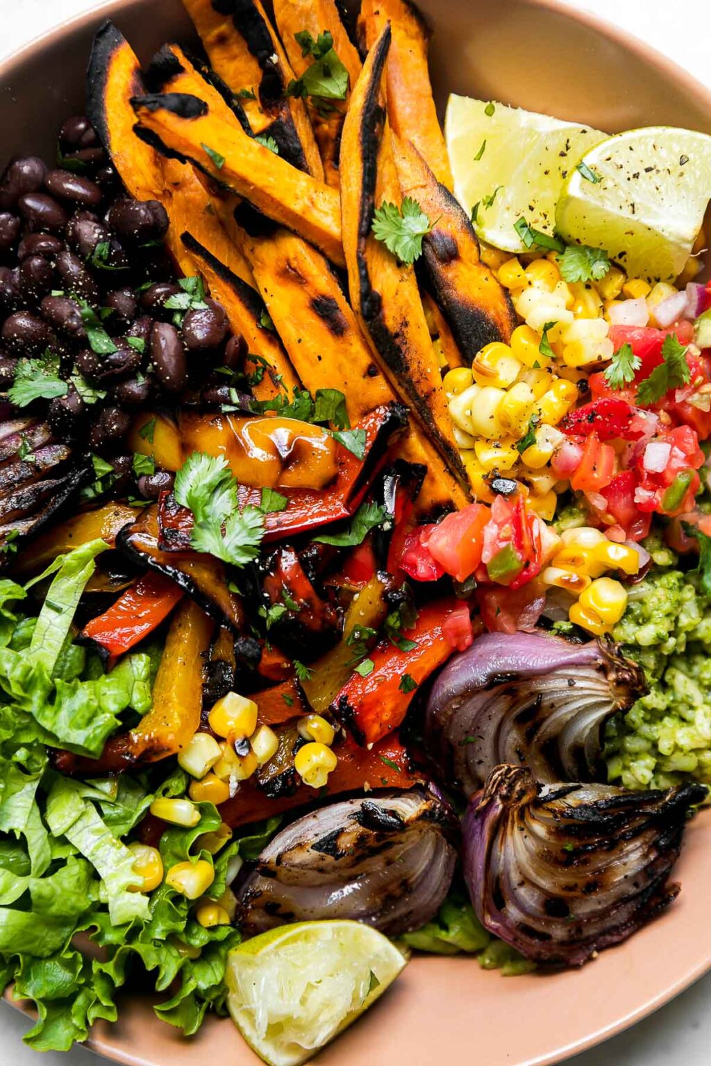Veggie Burrito Bowls with Green Rice (Vegetarian, Vegan) PWWB