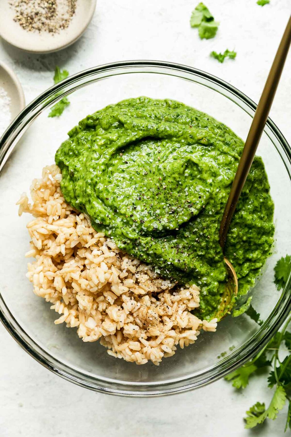 Veggie Burrito Bowls with Green Rice (Vegetarian, Vegan) PWWB