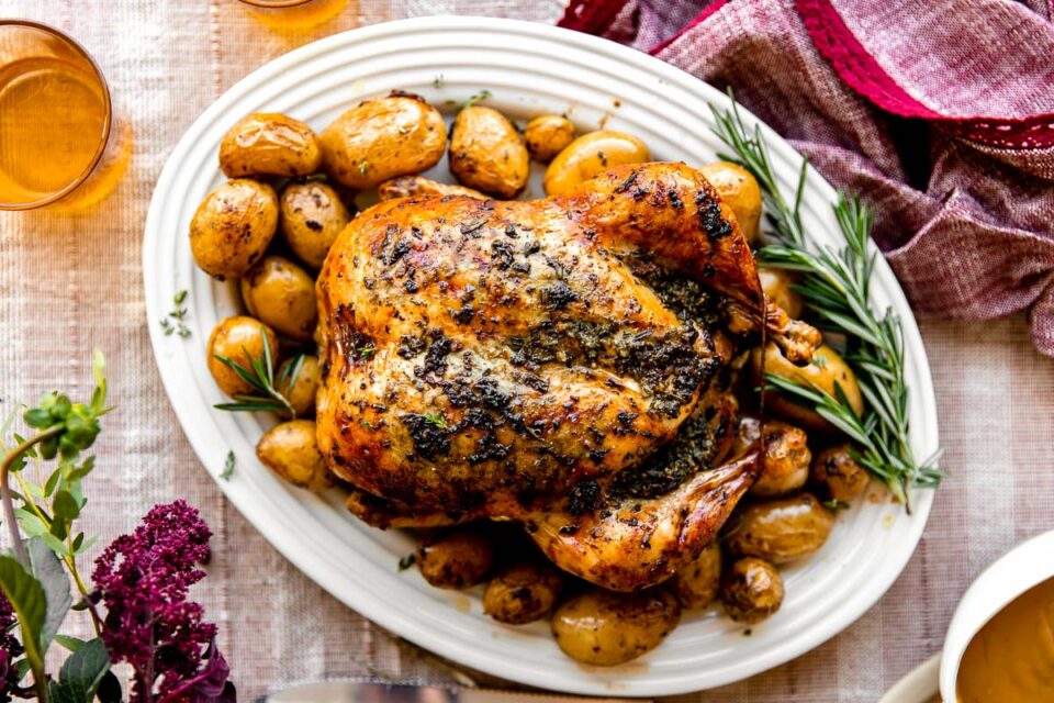 Two Whole Roasted Chickens (and Gravy) 