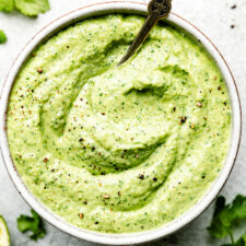 Creamy 5-Minute Avocado Crema Sauce (Easily Vegan)-image