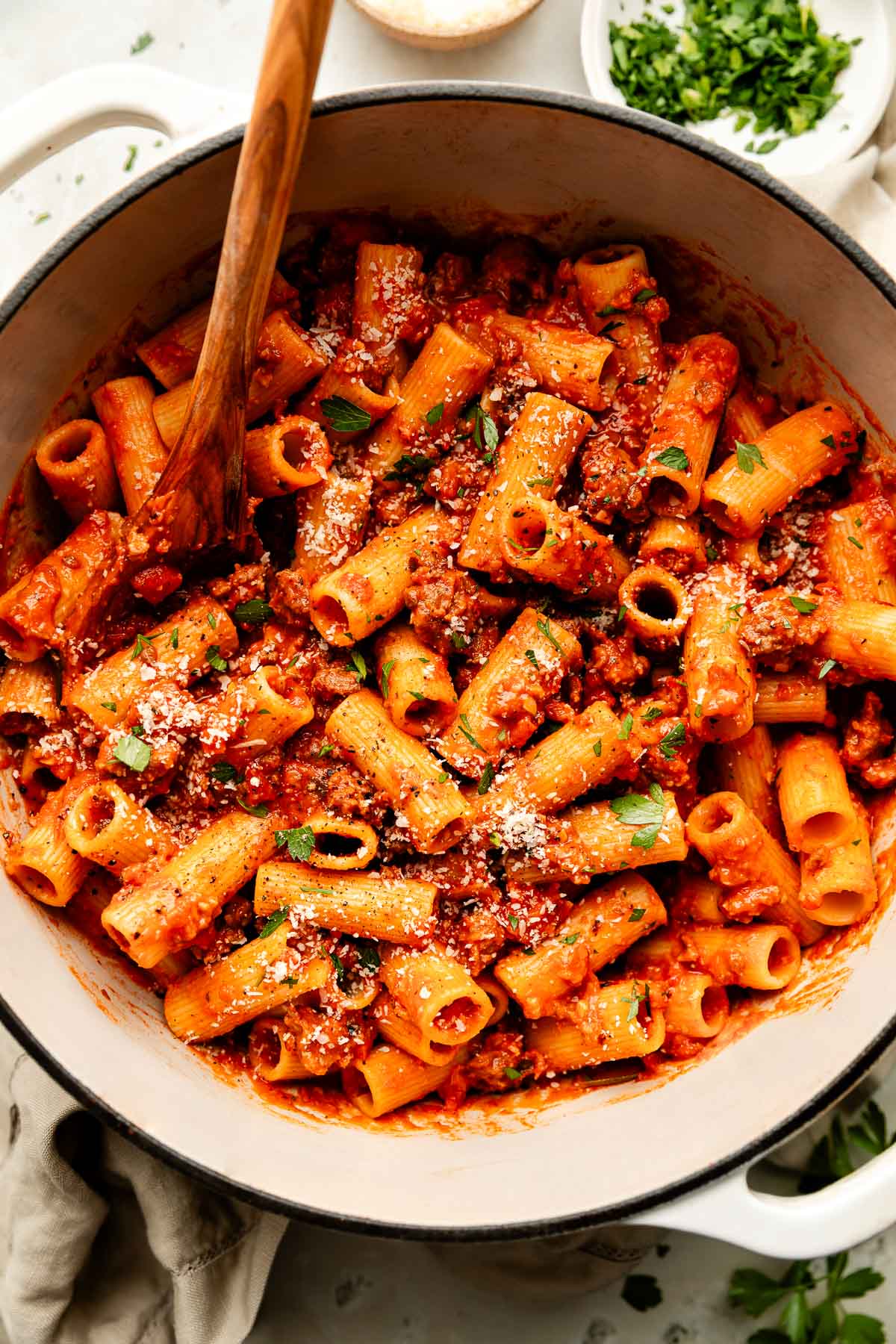 Slowly Simmered Italian Sausage Ragu (Stovetop & Slow Cooker)