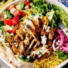 Easy Sheet Pan Chicken Shawarma Bowl with Turmeric Rice-image